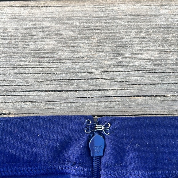 Red & Navy Pleated Panel Skirt - Picture 4 of 6